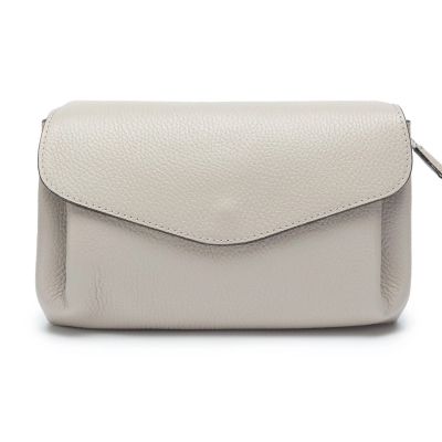 Elie Beaumont Italian Leather Envelope Bag in Stone #4